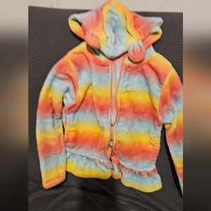 Girl raindow plush sweater size small